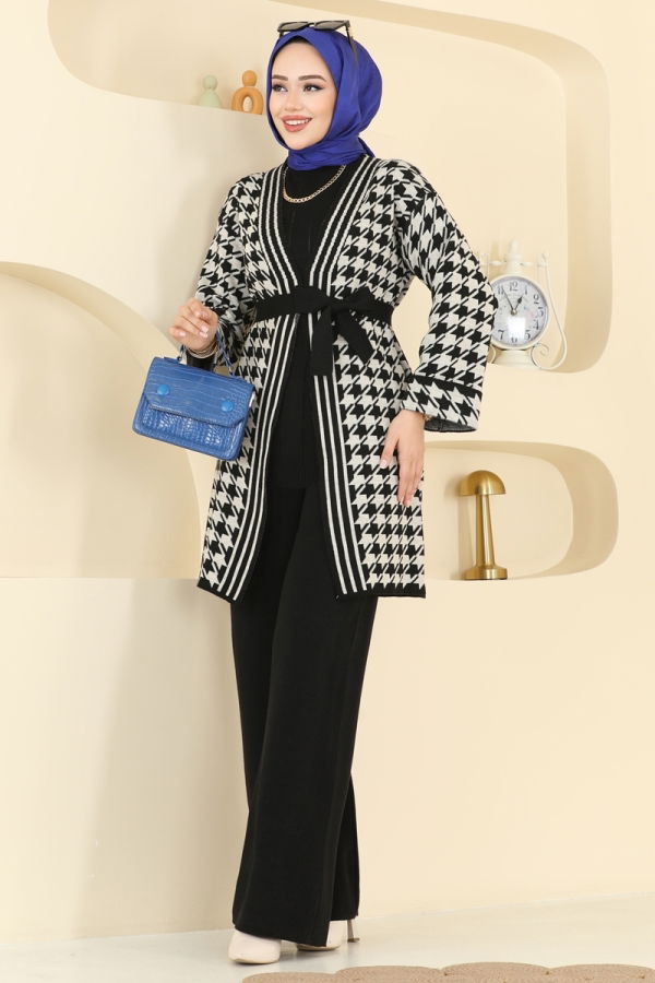 Modaselvim Hijab Combinations Combined 2893KLB1050 Black
