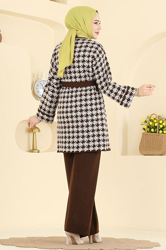 moda selvim طقم بني 2893KLB1050 - Thumbnail