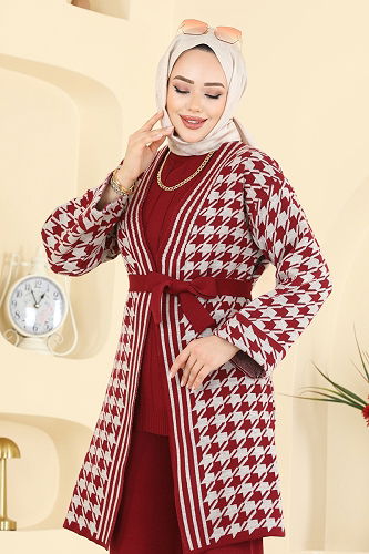 moda selvim Combined 2893KLB1050 Burgundy - Thumbnail