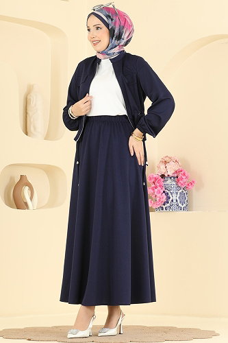 moda selvim طقم كحلي 2901SLK540 - Thumbnail