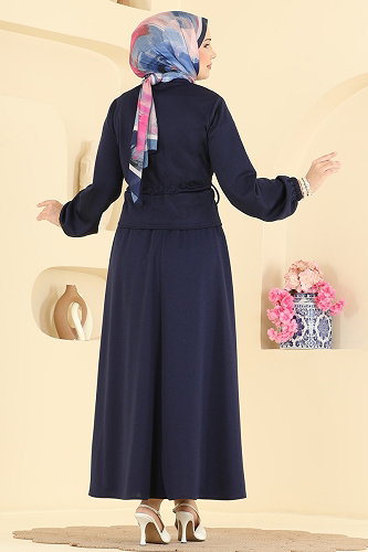 moda selvim طقم كحلي 2901SLK540 - Thumbnail