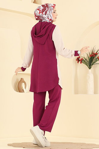 moda selvim Combined 2905SLK540 Burgundy - Thumbnail