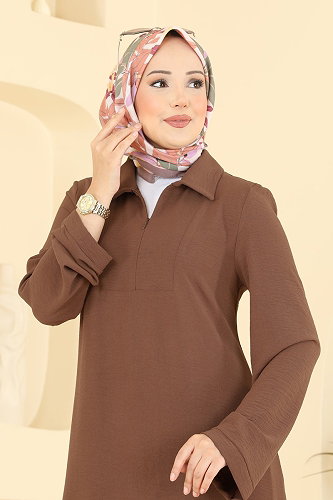 moda selvim طقم بني 2906SLK540 - Thumbnail