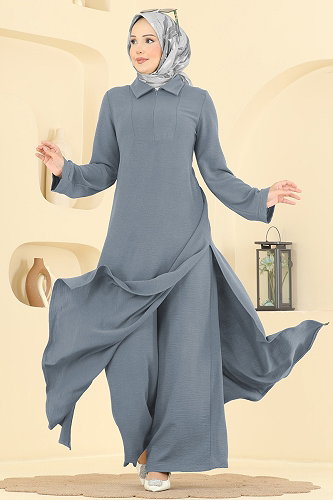 moda selvim طقم رمادي 2906SLK540 - Thumbnail