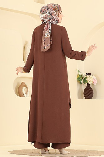 moda selvim طقم بني 2907SLK540 - Thumbnail