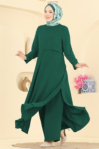 moda selvim طقم زيتي 2907SLK540 - Thumbnail
