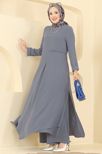 moda selvim طقم رمادي 2907SLK540 - Thumbnail