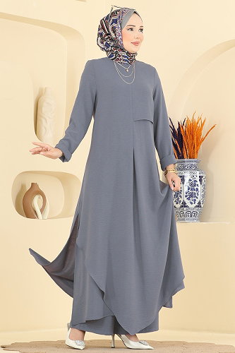 moda selvim طقم رمادي 2907SLK540 - Thumbnail