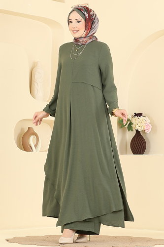 moda selvim طقم اخضر عفني 2907SLK540 - Thumbnail