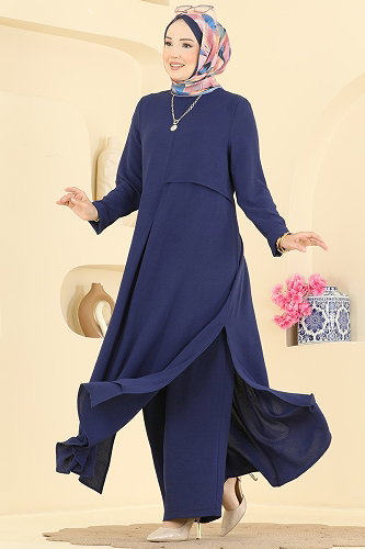 moda selvim طقم كحلي 2907SLK540 - Thumbnail