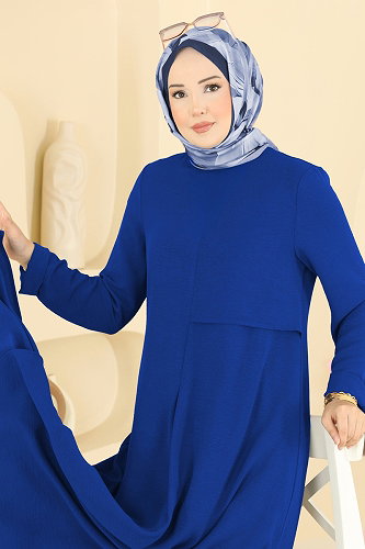 moda selvim طقم نيلي 2907SLK540 - Thumbnail