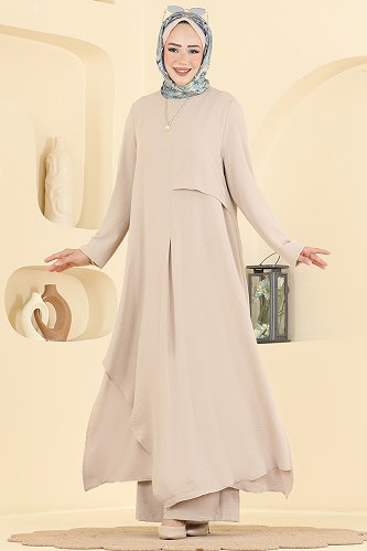 moda selvim طقم بيج 2907SLK540 - Thumbnail