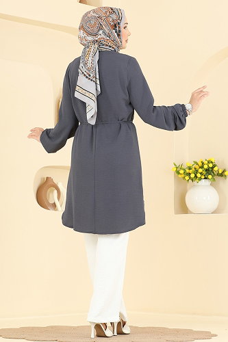 moda selvim طقم رمادي غامق & سكري 2908SLK540 - Thumbnail