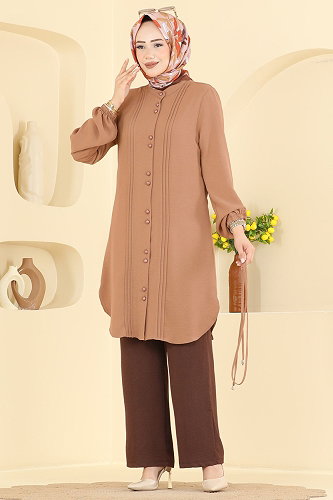 moda selvim Combined 2908SLK540 Latte&Brown - Thumbnail