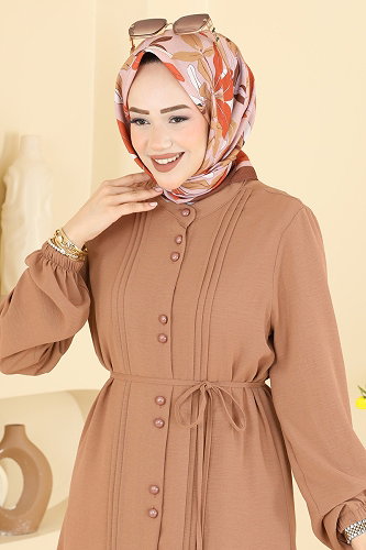 moda selvim طقم لاتيه وبني 2908SLK540 - Thumbnail