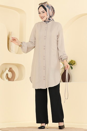moda selvim طقم بيج واسود 2908SLK540 - Thumbnail