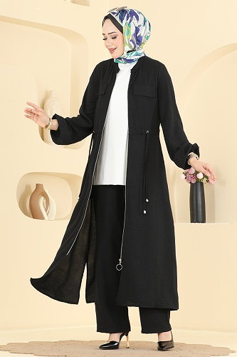 moda selvim طقم أسود 2911SLK540 - Thumbnail