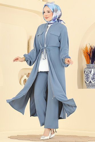 moda selvim طقم أزرق 2911SLK540 - Thumbnail