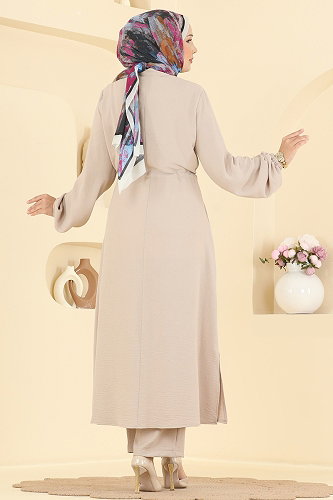 moda selvim طقم كريمي 2911SLK540 - Thumbnail