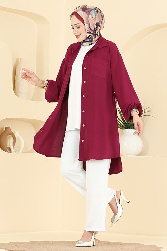 moda selvim طقم خمري و سكري 2912SLK540 - Thumbnail