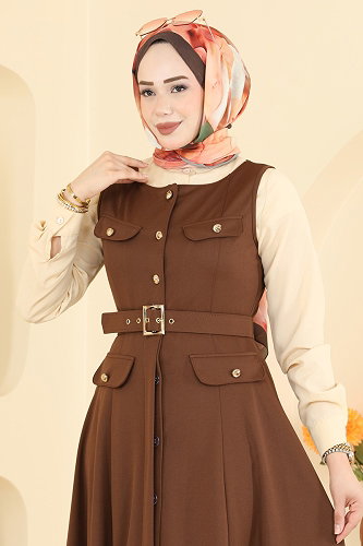 moda selvim طقم بني 2913SL432 - Thumbnail