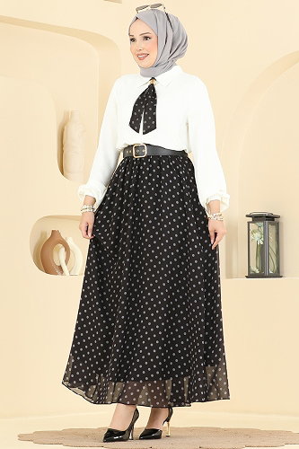 moda selvim طقم أسود 2914SLK540 - Thumbnail