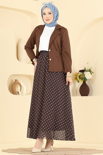 moda selvim Combined 2917SLK540 Brown - Thumbnail