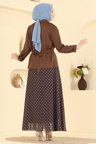 moda selvim Combined 2917SLK540 Brown - Thumbnail