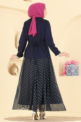 moda selvim طقم كحلي 2917SLK540 - Thumbnail