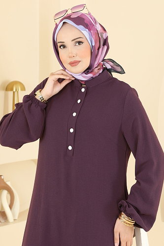 moda selvim Combined 2918SLK540 Damson & Ecru - Thumbnail