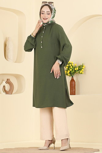 moda selvim Combined 2918SLK540 Khaki&Stone - Thumbnail