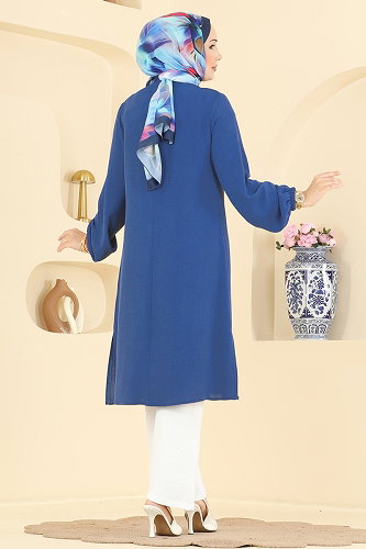 moda selvim Combined 2918SLK540 Light Indigo & Ecru - Thumbnail