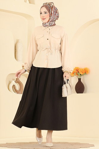 moda selvim طقم بيج وبني 2921SLK540 - Thumbnail