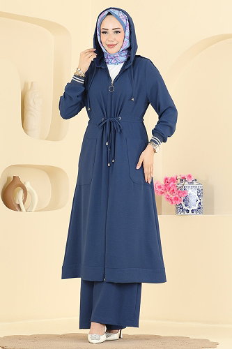 moda selvim طقم ازرق 2923SLK540 - Thumbnail