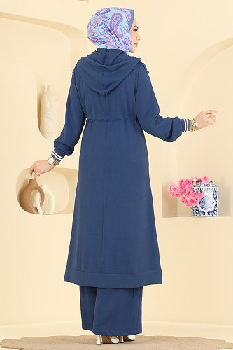 moda selvim طقم ازرق 2923SLK540 - Thumbnail