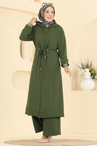 moda selvim طقم اخضر عفني 2923SLK540 - Thumbnail