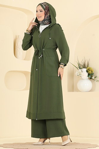 moda selvim طقم اخضر عفني 2923SLK540 - Thumbnail