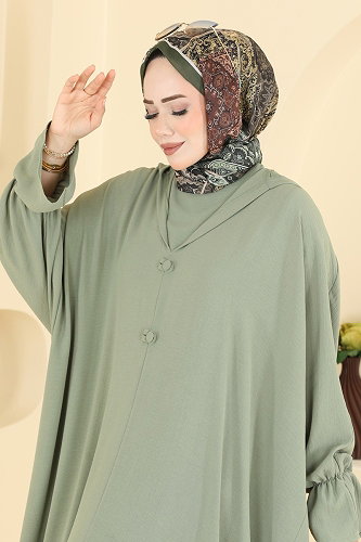 moda selvim طقم أخضر عشبي 2925SLK540 - Thumbnail