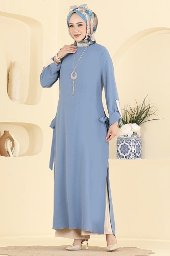 moda selvim طقم أزرق&بيج 2930SL432 - Thumbnail