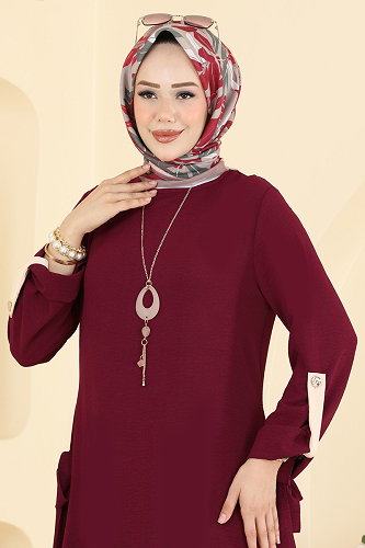 moda selvim Combined 2930SL432 Burgundy & Stone - Thumbnail