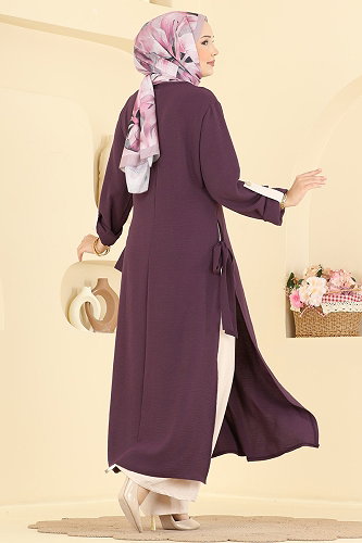 moda selvim طقم ليلكي غامق 2930SL432 - Thumbnail