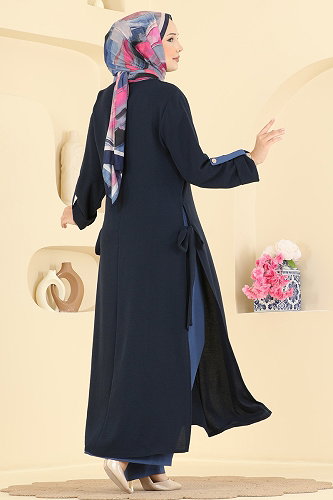 moda selvim طقم كحلي وأزرق 2930SL432 - Thumbnail
