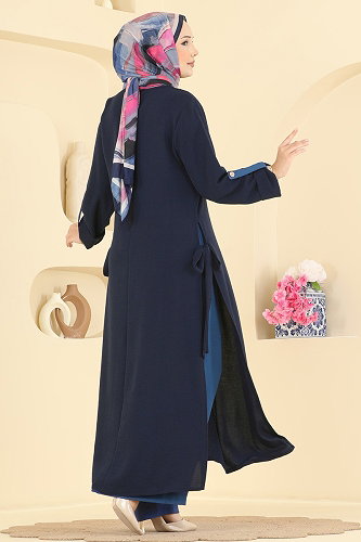 moda selvim طقم كحلي وأزرق 2930SL432 - Thumbnail