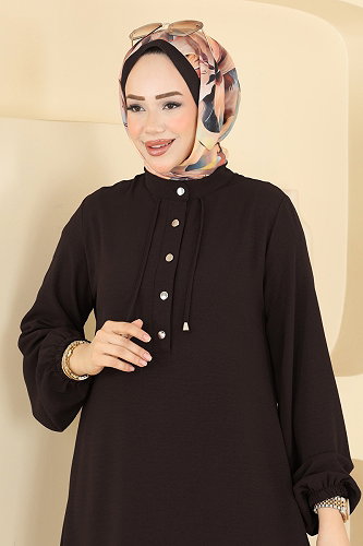 moda selvim طقم بني غامق 2933SL432 - Thumbnail