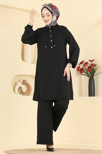 moda selvim طقم أسود 2933SL432 - Thumbnail