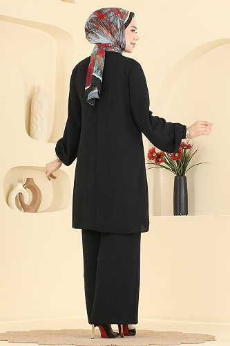 moda selvim طقم أسود 2933SL432 - Thumbnail
