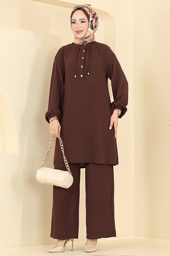 moda selvim طقم بني 2933SL432 - Thumbnail