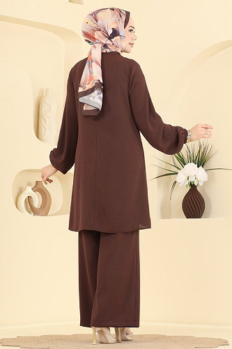 moda selvim طقم بني 2933SL432 - Thumbnail