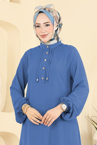 moda selvim طقم أزرق وسكري 2933SL432 - Thumbnail