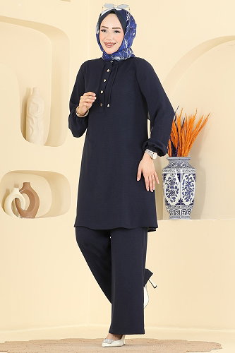 moda selvim طقم كحلي 2933SL432 - Thumbnail
